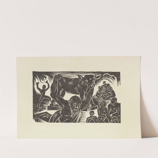 He see the people bow to pray before the cow in holy place and he be vex (1946) by Letterio Calapai