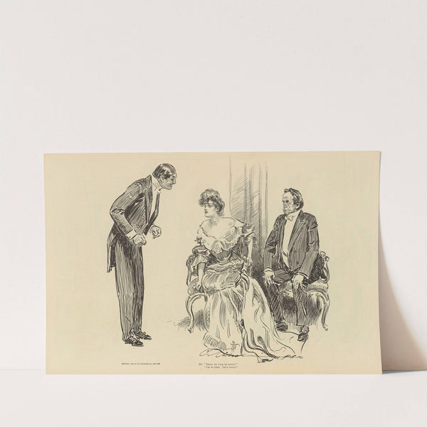 He; ‘Shall we talk or dance’ (1900-1905) by Charles Dana Gibson