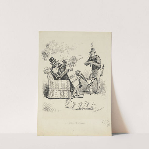 He strives to please (1906) by William Allen Rogers