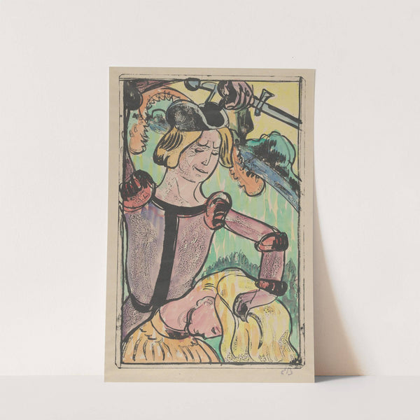 He Takes Her By Her Long Beautiful Hair (The Unfaithful Wife) (1892) by Emile Bernard