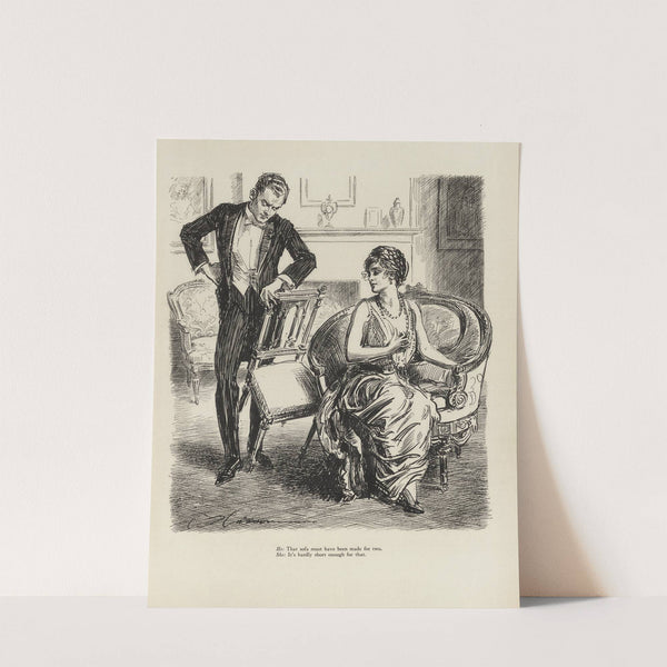 He; That sofa must have been made for two (1916) by Charles Dana Gibson