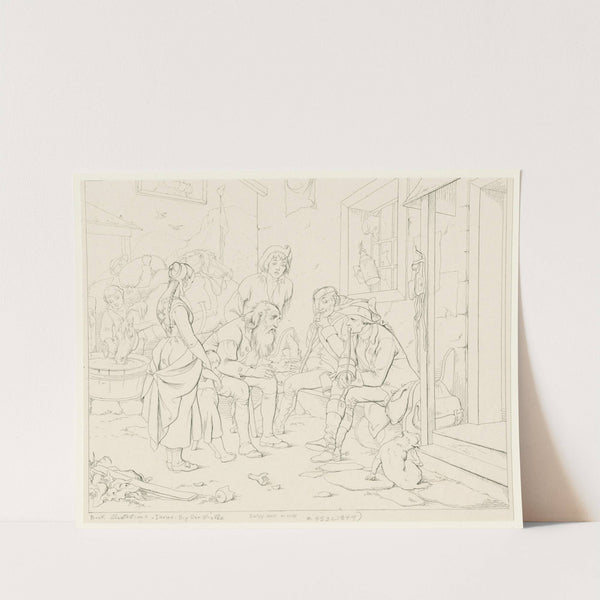 He took his place once more on the bench at the inn-door (1849) by Felix Octavius Carr Darley