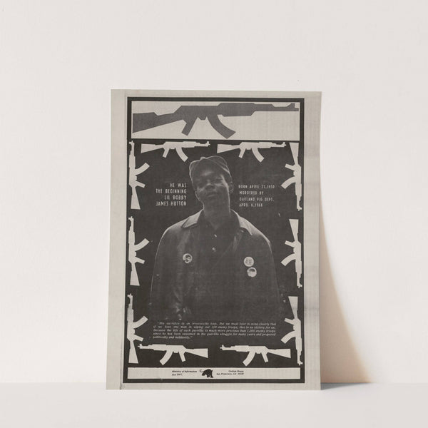 He was the beginning, Lil Bobby James Hutton, born April 21, 1950, murdered by Oakland Pig Dept., April 6, 1968 by Anonymous