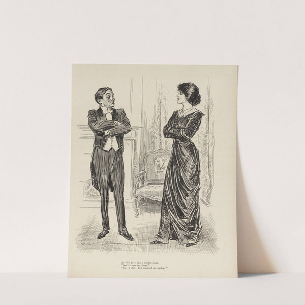 He; We have had a terrible scrap (1916) by Charles Dana Gibson