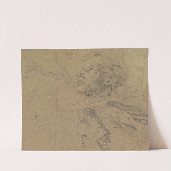 Head and hand studies by Gaspare Diziani