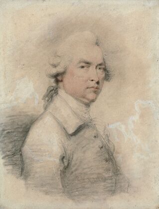 Head and shouldres portrait of a man turned to the right