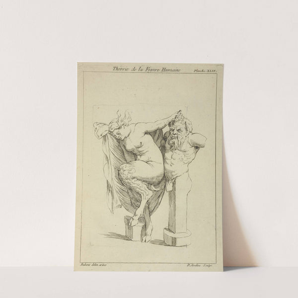 Head and torso of male stayr, and a female satyr by Peter Paul Rubens