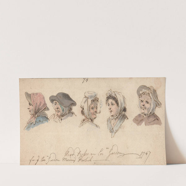 Head Dresses in Covent Garden (1747) by Louis Philippe Boitard