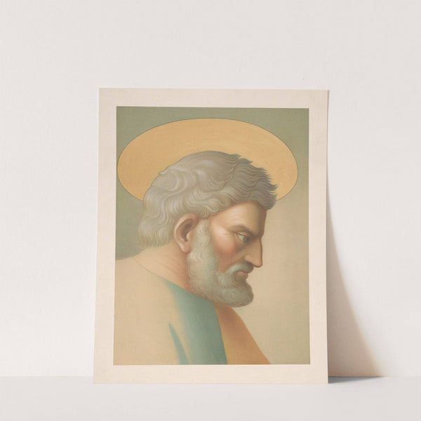 Head from the fresco of S. Peter in Prison Visited by S. Paul. (1862) by Storch & Kramer
