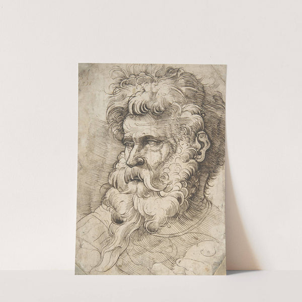 Head of a Bearded Man by Monogrammist SM