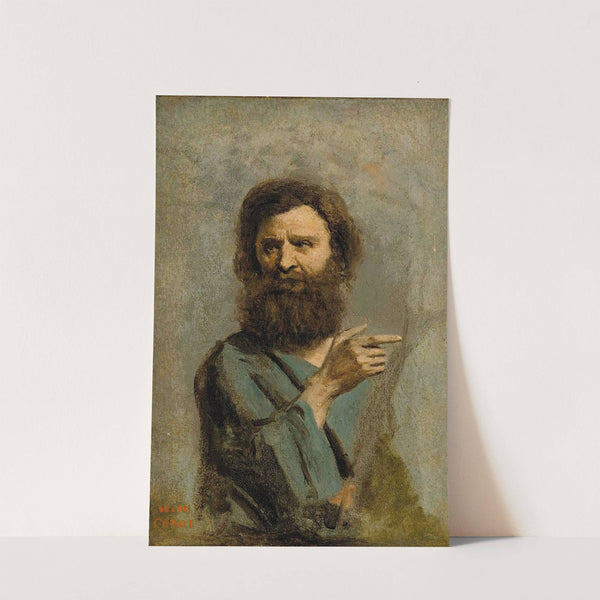 Head of a Bearded Man by Jean-Baptiste-Camille Corot