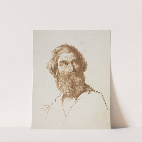 Head of a Bearded Man Gazing to His Left by William Mulready