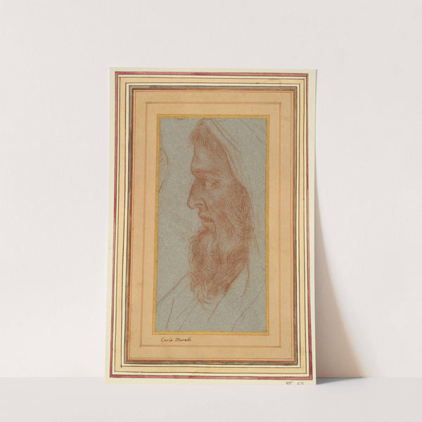 Head of a Bearded Man in Profile (17th century) by Carlo Maratti