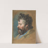 Head of a Bearded Man in Profile to Left (early 18th century) by François Lemoyne