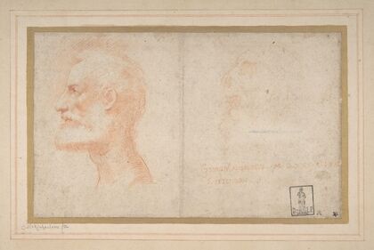 Head of a Bearded Man in Profile to Left, possibly the Portrait of the Poet Giorgio Anselmi