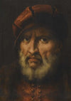 Head Of A Bearded Man, Wearing A Red Cap And Red Shirt