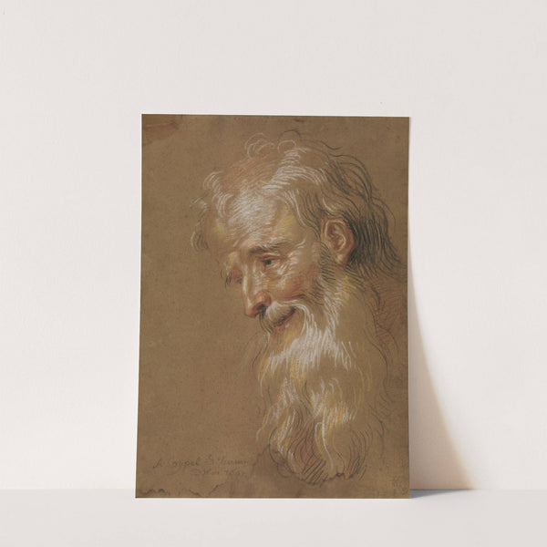 Head of a bearded old man by Antoine Coypel
