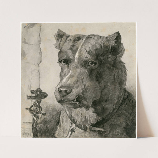 Head of a chained dog (1873) by Floris Verster