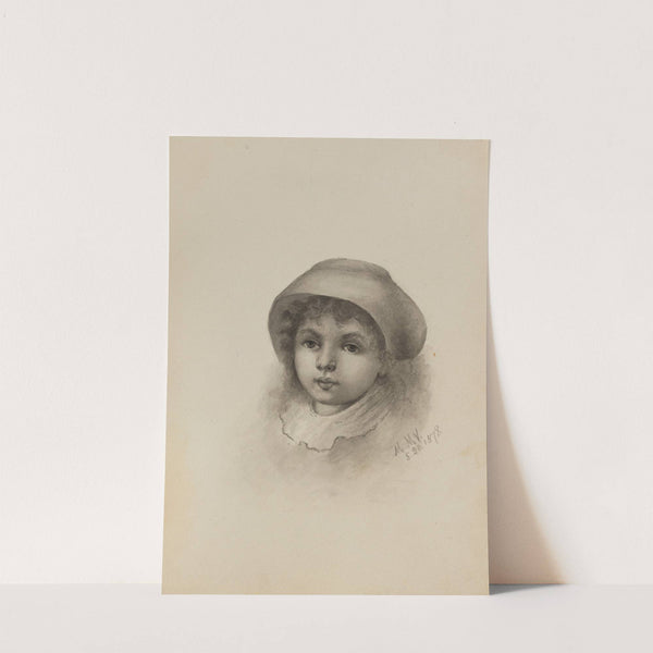 Head of a Child with Hat (1878) by Mary Vaux Walcott