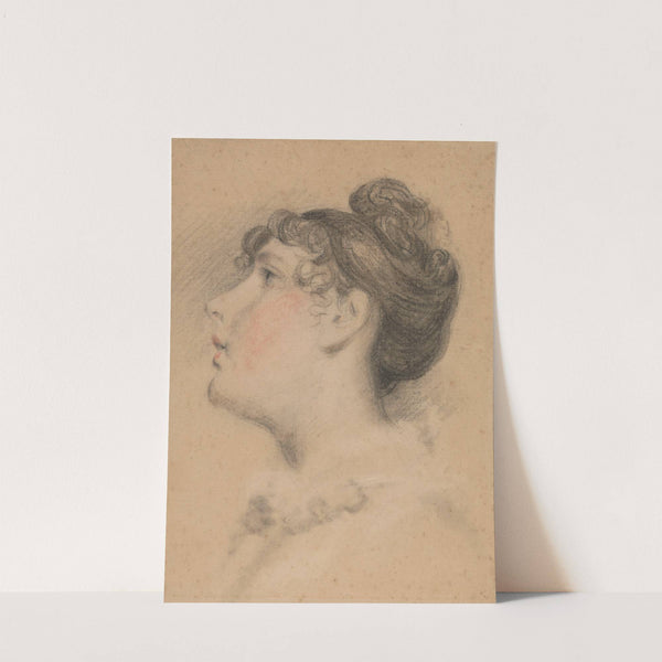 Head of a Girl; Probably a Study of Mrs. De Wint by Peter DeWint
