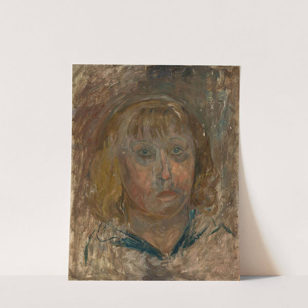 Head of a girl with a fringe by Tadeusz Makowski