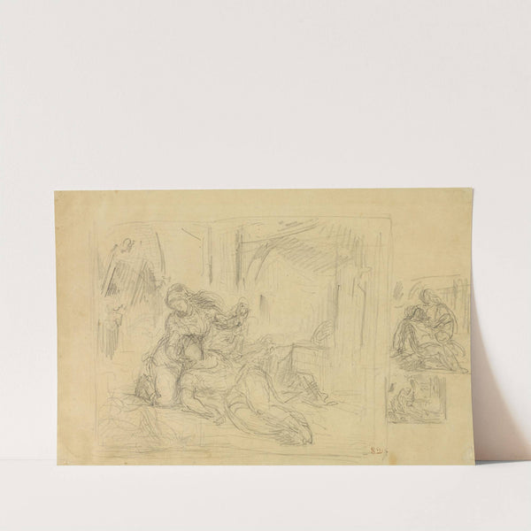 Head of a Horse, after the Parthenon by Eugène Delacroix