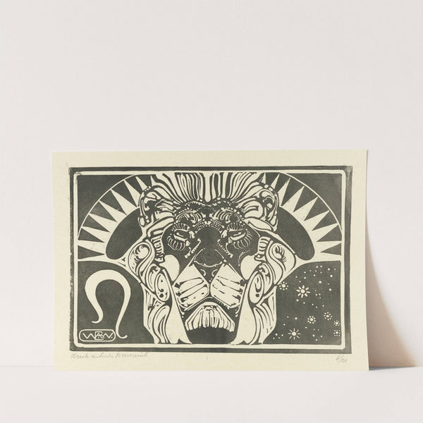 Head of a lion. Leo (1918-1919) by Bernard Willem Wierink