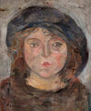 Head of a little girl in a dark beret (1919)