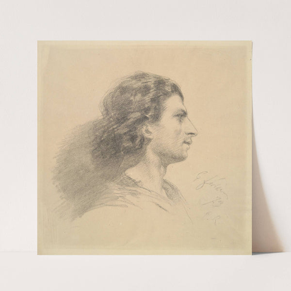 Head of a Man (1873) by Félicien Rops