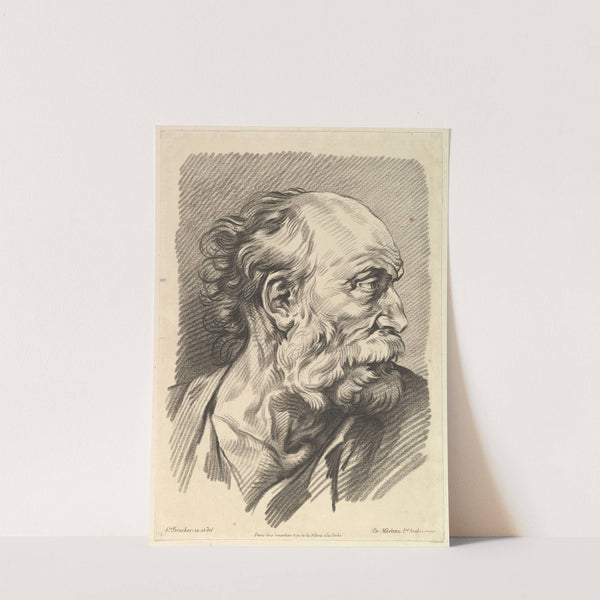 Head of a Man by Gilles Demarteau the Elder