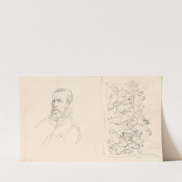 Head of a Man and Scene by Nicaise De Keyser