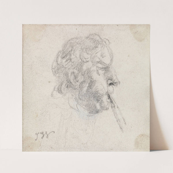 Head of a Man Blowing a Pipe by James Ward