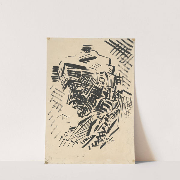 Head of a Man in a Fur-Cap by Arnold Peter Weisz-Kubínčan