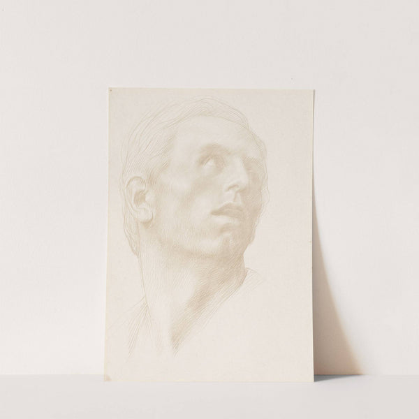 Head of a Man Looking Up to the Right (1890s) by Alphonse Legros