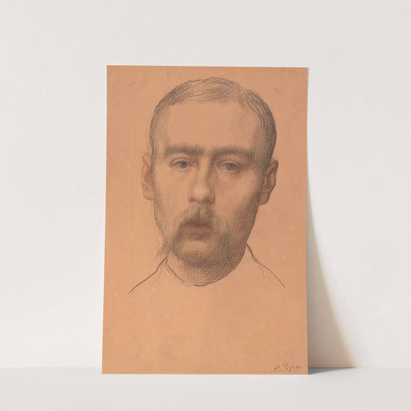 Head of a Man (Possible Portrait of Professor E.D. Adams) by Alphonse Legros