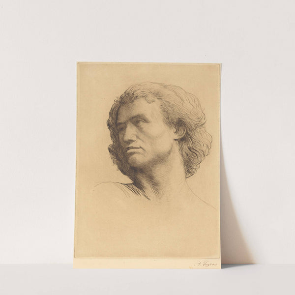Head of a Man (Tete d’homme) (1877) by Alphonse Legros