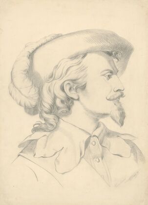 Head of a man with a beard