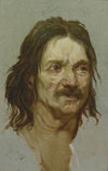 Head of a man with a moustache