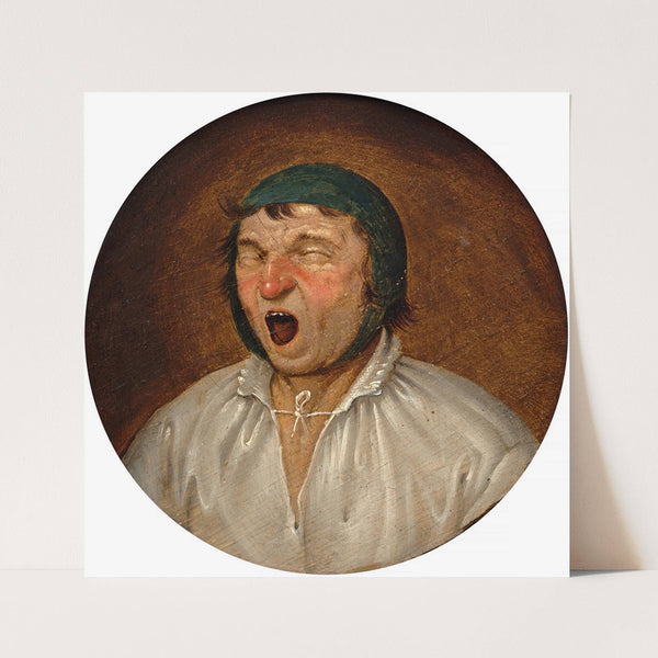 Head of a man with mouth open by Pieter Brueghel The Younger