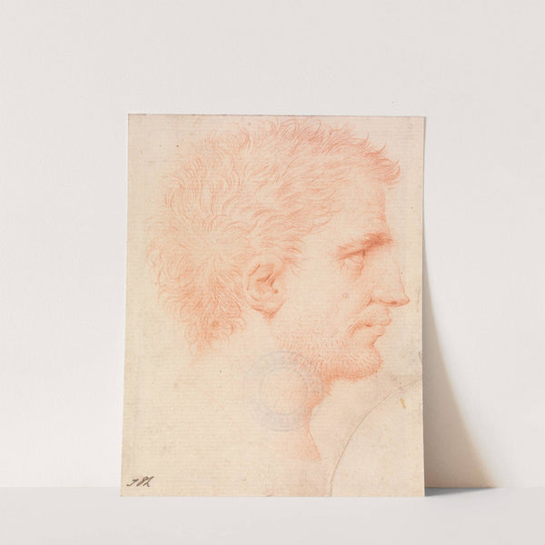 Head of a Man with Stubble Beard, Facing Right by Giles Hussey