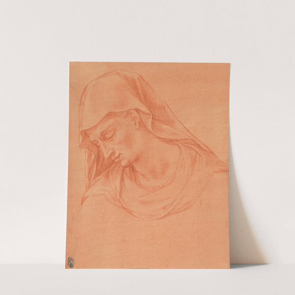 Head of a Mourning Woman in Profile to the Left by Girolamo Macchietti