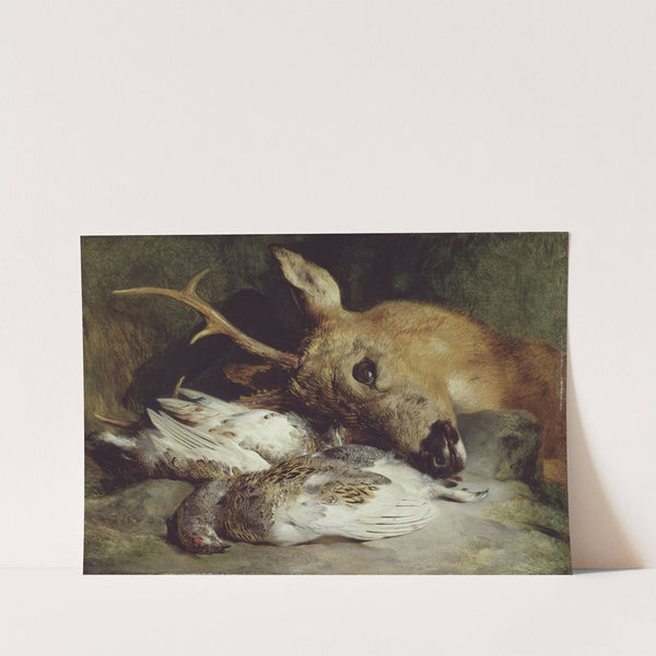 Head of a Roebuck and Two Ptarmigan (c. 1830) by Sir Edwin Henry Landseer