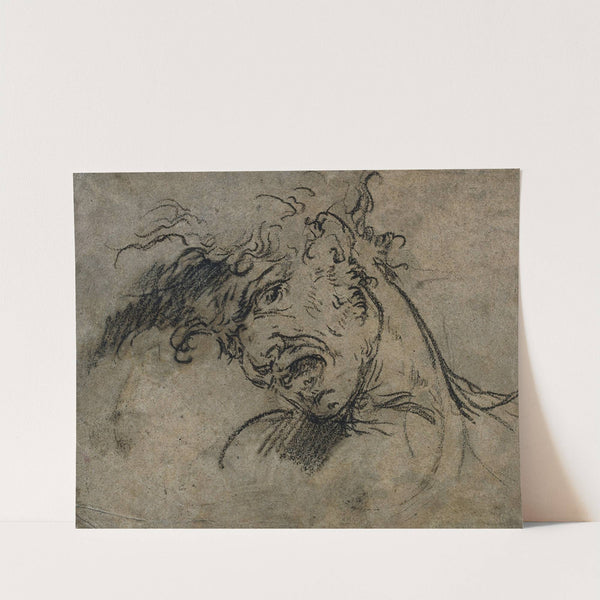 Head of a Screaming Man (recto) (1792) by Benjamin West