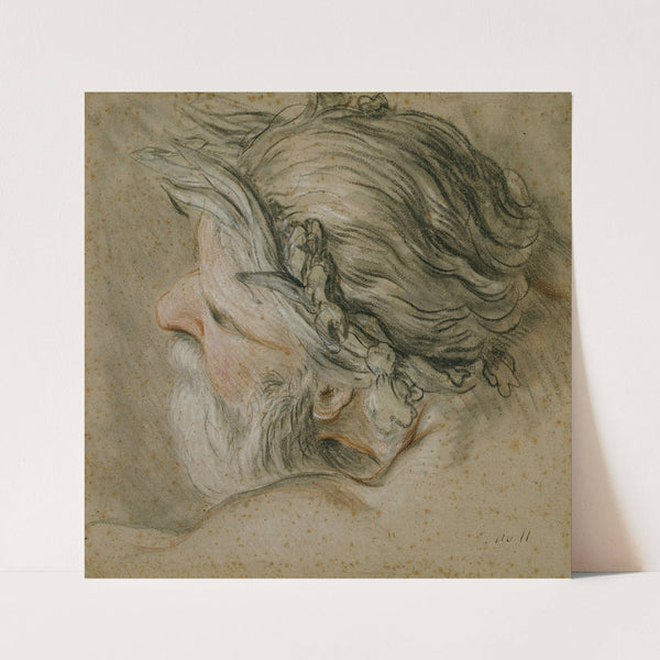 Head of a Sea God (1730-1740) by Charles-Joseph Natoire
