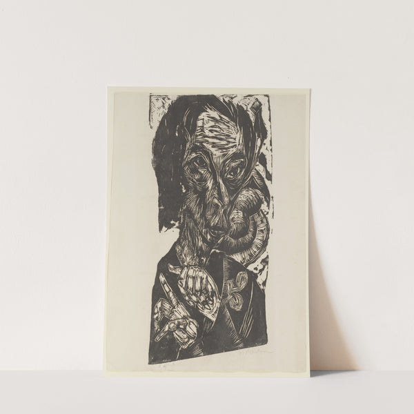 Head of a Sick Man (Self-Portrait) (1918) by Ernst Ludwig Kirchner