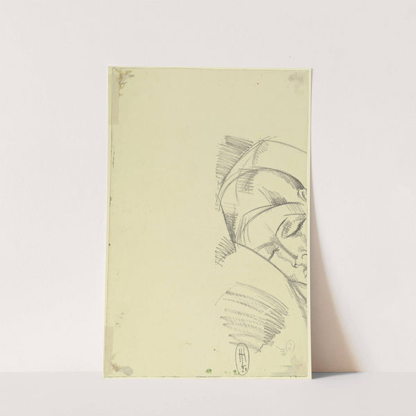 Head of a sleeping woman by Hermann Lismann