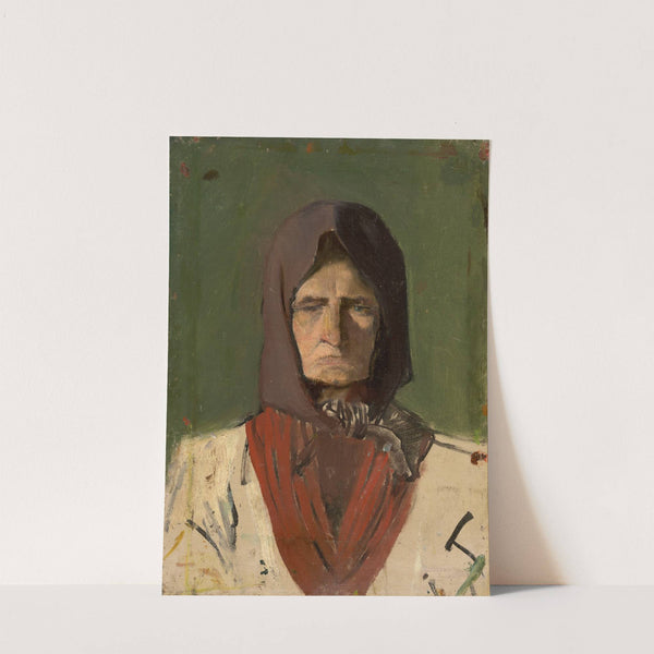 Head of a Villager in a Dark Scarf (1895–1900) by Ladislav Mednyánszky