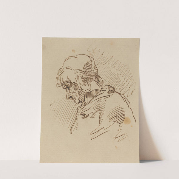 Head of a Woman by Paul Gavarni