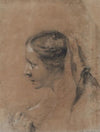 Head of a Woman in Profile with a Scarf
