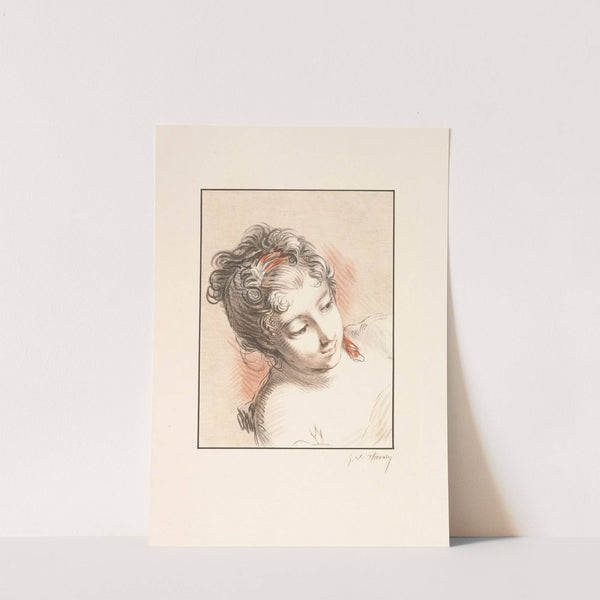 Head of a Woman Looking Downward by Georges William Thornley